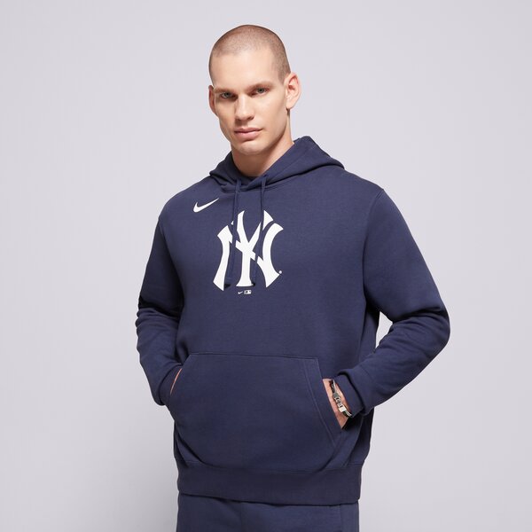 Vīriešu džemperis NIKE  DŽEMPERIS AR KAPUCI  MLB LOGO CLUB FLEECE HOOD NEW YOR nkdk-44b-nk-ckx krāsa tumši zila