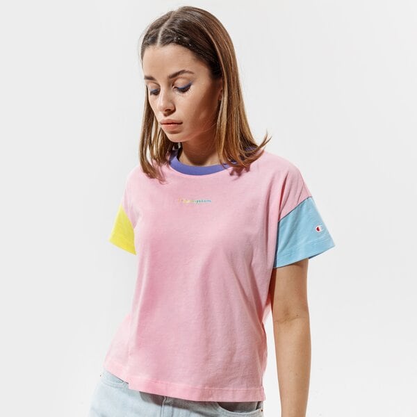 Krekli sievietēm CHAMPION T-SHIRT CREWNECK CROPTOP 114329ps024 krāsa daudzkrāsaina