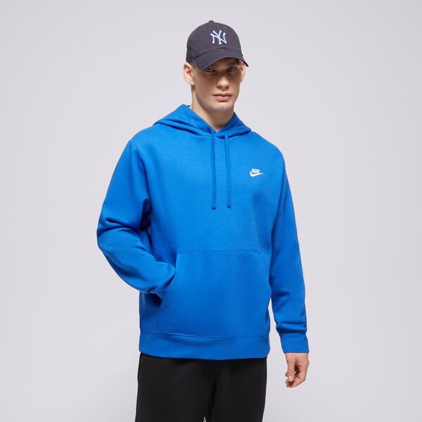 Vīriešu džemperis NIKE  DŽEMPERIS AR KAPUCI  SPORTSWEAR CLUB FLEECE bv2654-480 krāsa zila