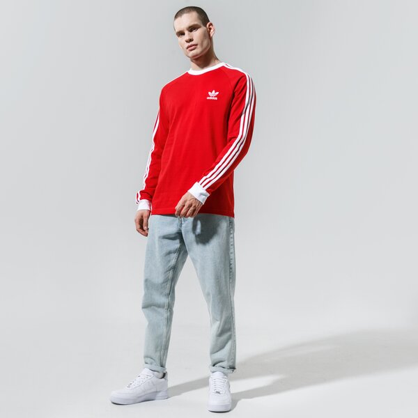 Vīriešu t krekli ADIDAS T-SHIRT 3-STRIPES LS T gn3489 krāsa sarkana