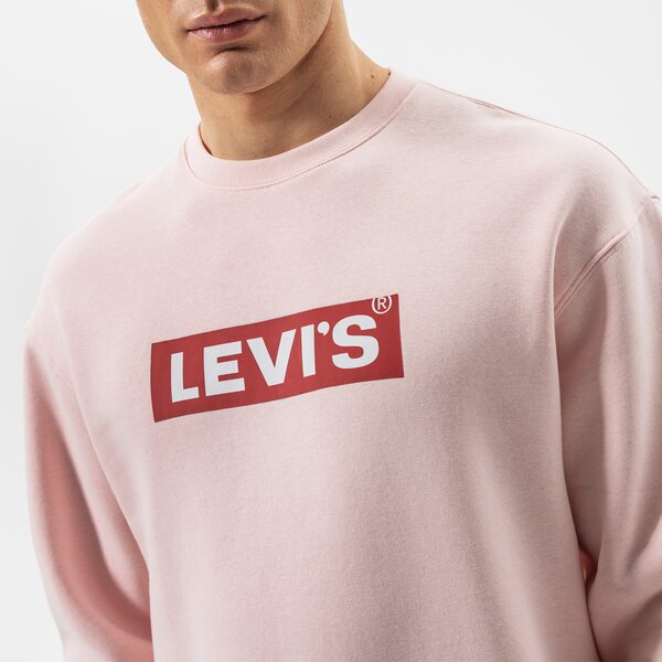 Vīriešu džemperis LEVI'S DŽEMPERIS T3 RELAXED GRAPHIC CREW 39134-0028 krāsa rozā