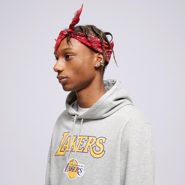 Vīriešu džemperis NEW ERA  DŽEMPERIS AR KAPUCI  NBA TEAM LOGO LAKERS LOS ANGEL 60357040 krāsa pelēka