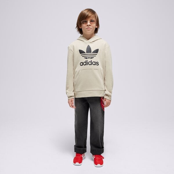 Džemperi bērniem ADIDAS  DŽEMPERIS AR KAPUCI  TREFOIL HOODIE BOY ij7204 krāsa bēša