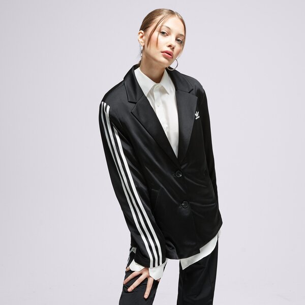 Sieviešu džemperis ADIDAS DŽEMPERIS AR RĀVĒJSLĒDZĒJU  3S BLAZER ik0440 krāsa melna