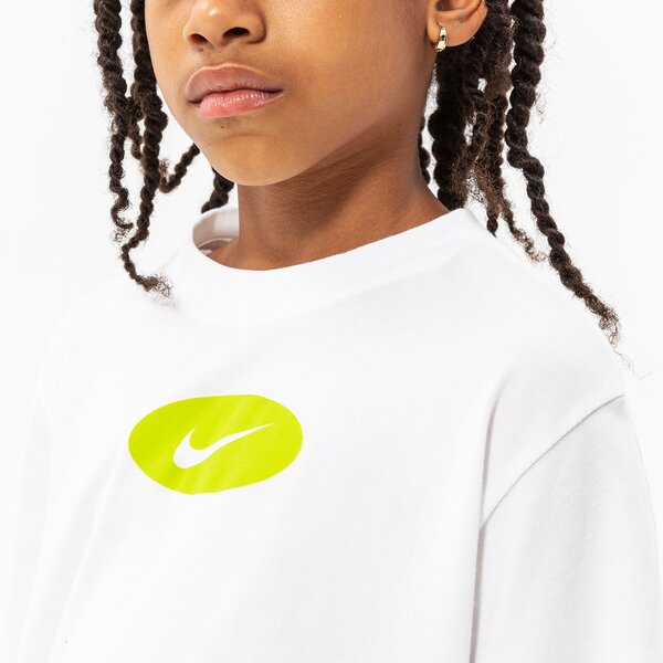 T krekli bērniem NIKE T-SHIRT G NK DF TEE ICON CLASH BOXY FR GIRL dq4392-100 krāsa balta