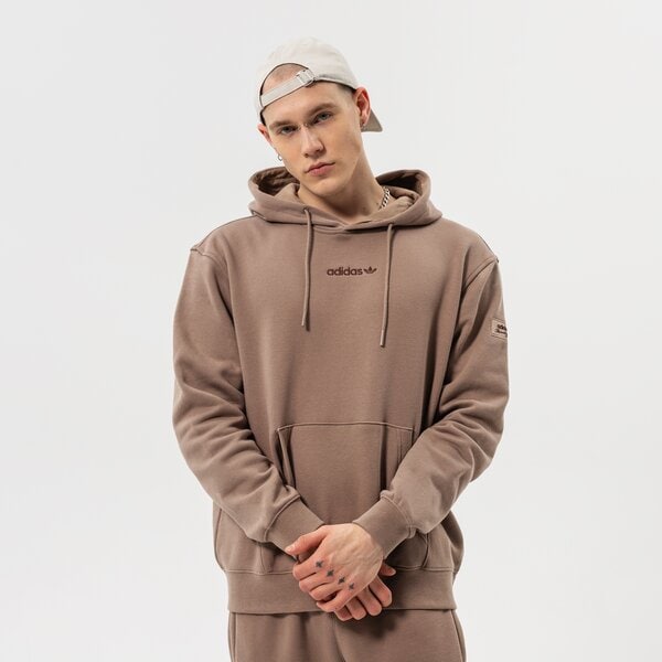 Vīriešu džemperis ADIDAS  DŽEMPERIS AR KAPUCI  TREFOIL LINEAR LABEL HOODIE hm2652 krāsa brūna