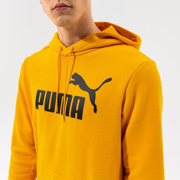 Vīriešu džemperis PUMA  DŽEMPERIS AR KAPUCI  ESS HEATHER HOODIE FL - MINERAL Y 58673937 krāsa dzeltena