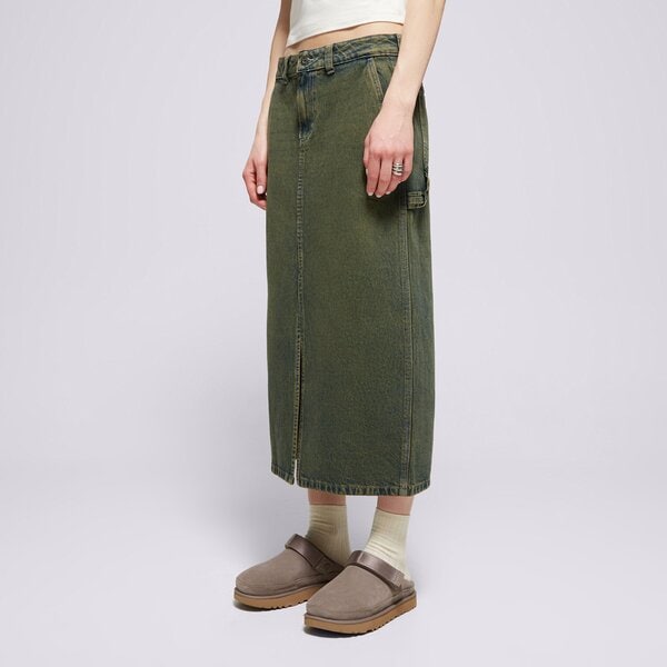 Sieviešu DICKIES SVARCINI LONG DENIM CARPENTER SKIRT W dk0a866sk571 krāsa zaļa