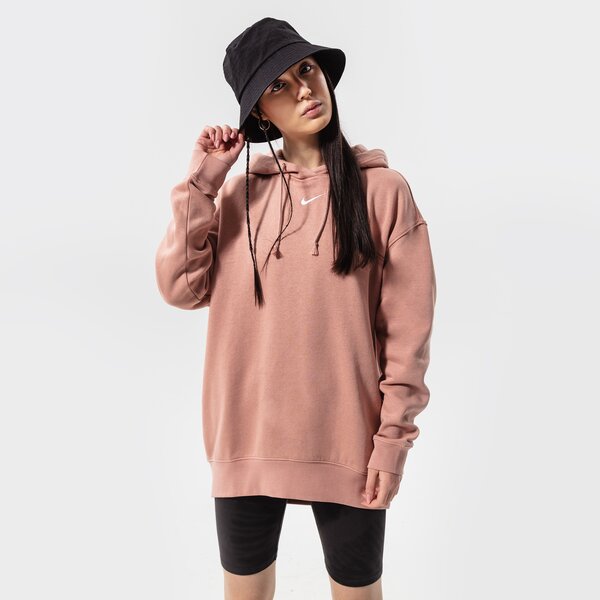 Sieviešu džemperis NIKE  DŽEMPERIS AR KAPUCI  SPORTSWEAR OVERSIZED dq5097-609 krāsa rozā