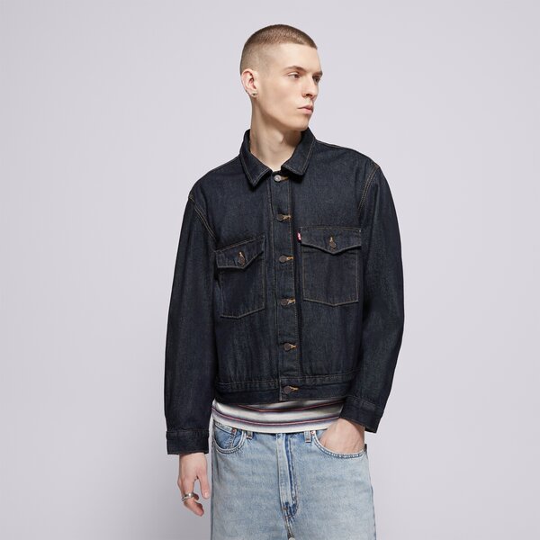 Vīriešu jaka LEVI'S JAKA EMBARCADERO STATION JKT DARK INDIGO - FLAT FINIS 0010p-0004 krāsa tumši zila