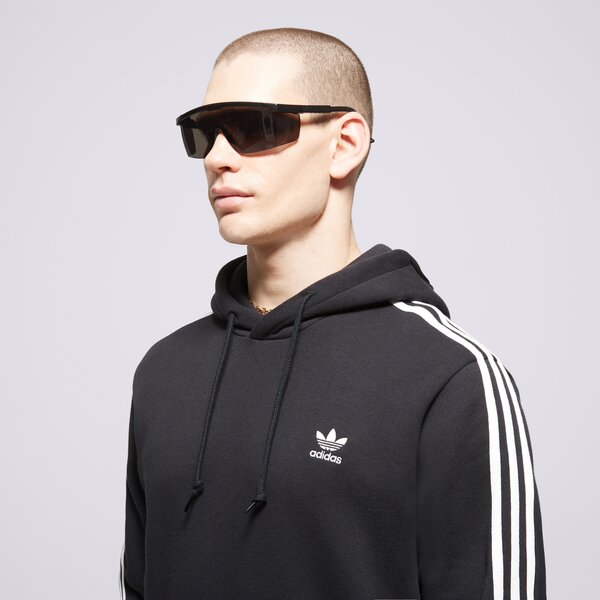 Vīriešu džemperis ADIDAS  DŽEMPERIS AR KAPUCI  3-STRIPES HOODY ia6346 krāsa melna