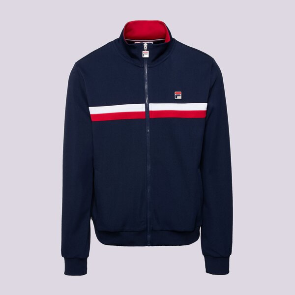 Vīriešu džemperis FILA DŽEMPERIS AR RĀVĒJSLĒDZĒJU    COLOUR BLOCK TRACK JACKET ss25mh015410 krāsa tumši zila