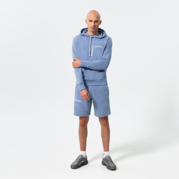 Vīriešu džemperis NEW BALANCE  DŽEMPERIS AR KAPUCI  NB ESSENTIALS PURE BALANCE mt21565nhr krāsa zila