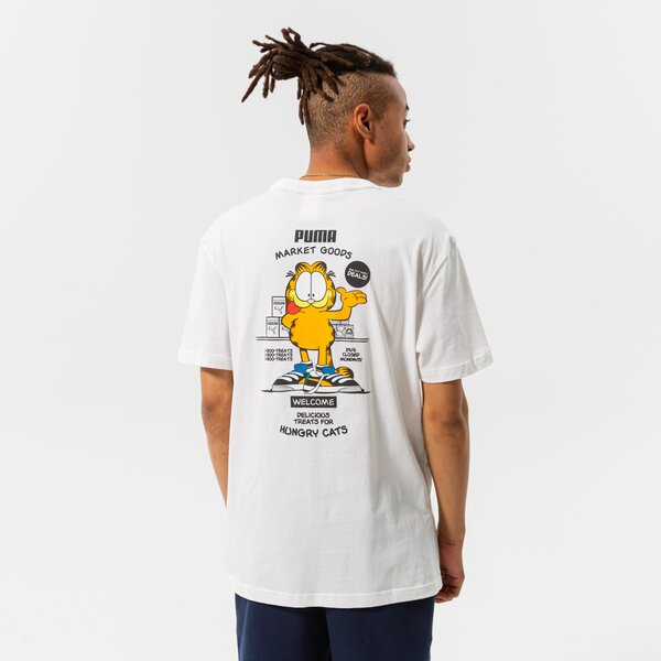 Vīriešu t krekli PUMA T-SHIRT PUMA X GARFIELD GRAPHIC TEE 534433 02 krāsa balta