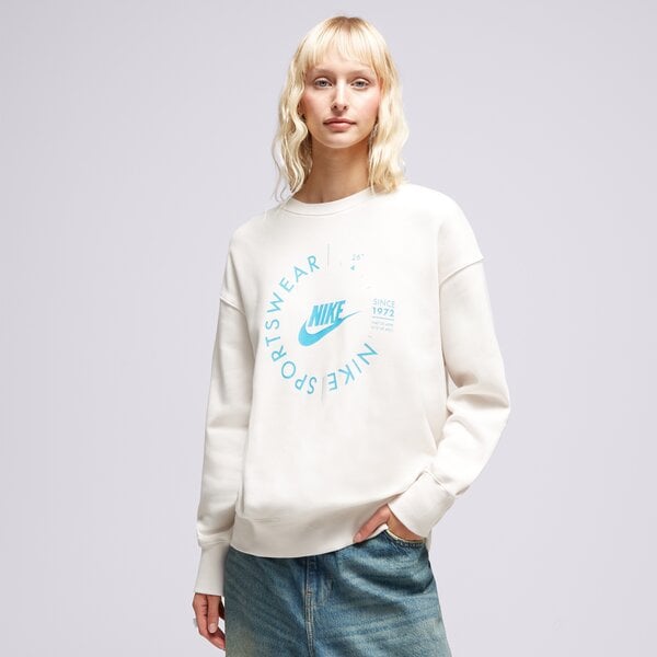 Sieviešu džemperis NIKE DŽEMPERIS W NSW FLC OS CREW PRNT SU SWEATSHIRT fd4234-030 krāsa bēša