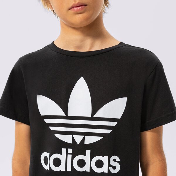 T krekli bērniem ADIDAS T-SHIRT TREFOIL TEE BOY dv2905 krāsa melna