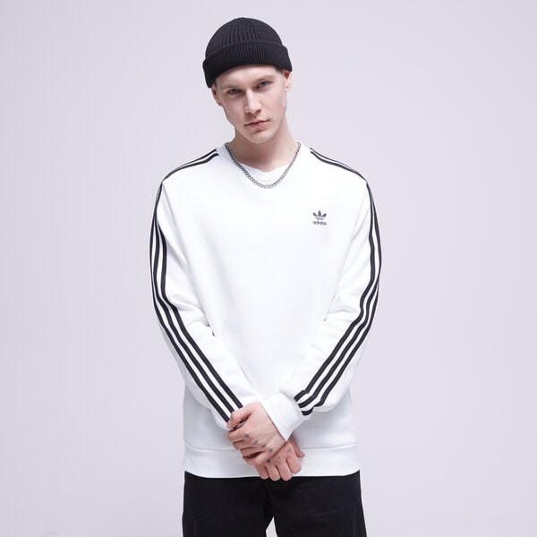 Vīriešu džemperis ADIDAS DŽEMPERIS 3-STRIPES CREW ia4862 krāsa balta