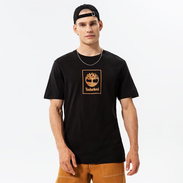 Vīriešu t krekli TIMBERLAND T-KREKLS EPP - SS STACK LOGO PRINT TEE tb0a5zh1p561 krāsa melna