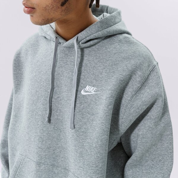 Vīriešu džemperis NIKE  DŽEMPERIS AR KAPUCI  SPORTSWEAR CLUB FLEECE bv2654-063 krāsa pelēka