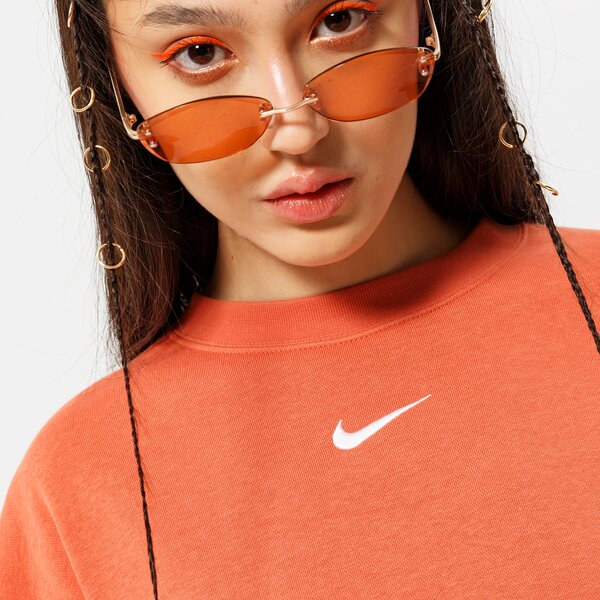 Sieviešu džemperis NIKE DŽEMPERIS W NSW ESSNTL CLCTN FLC OS CRW dj7665-827 krāsa oranža