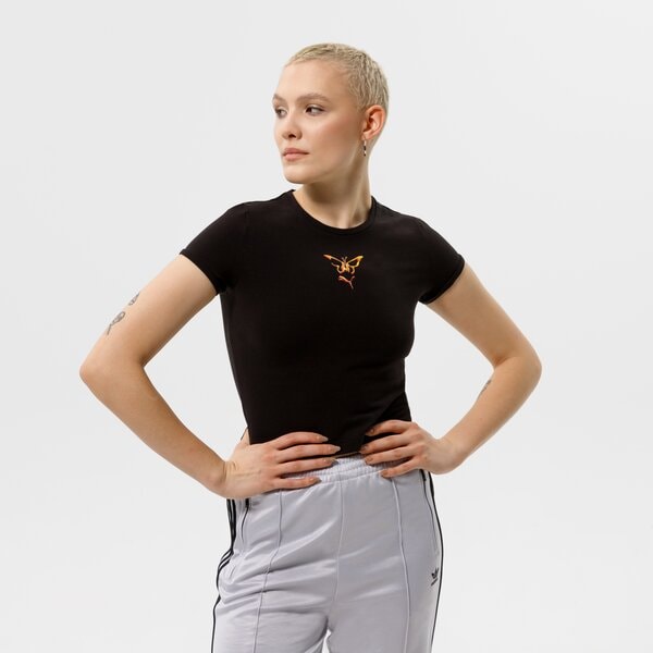 Krekli sievietēm PUMA T-SHIRT PUMA X DUA LIPA SLIM TEE 534737 01 krāsa melna