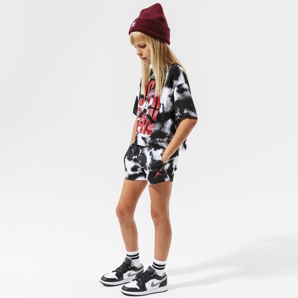 T krekli bērniem JORDAN T-SHIRT JORDAN GIRL TIE DYE BOXY TEE GIRL 45a764-k04 krāsa melna