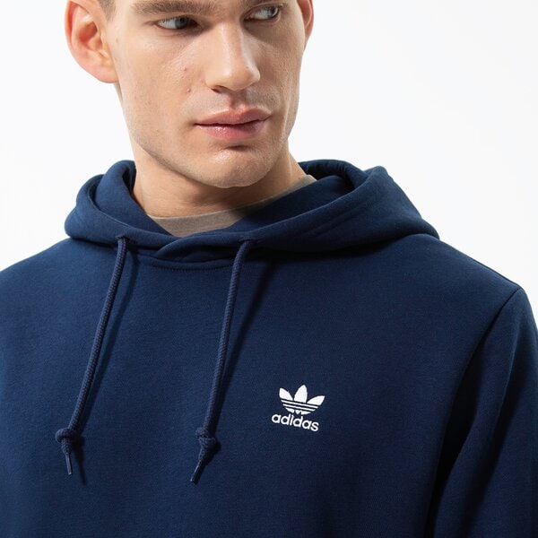 Vīriešu džemperis ADIDAS  DŽEMPERIS AR KAPUCI  ESSENTIAL HOODY hk0094 krāsa tumši zila