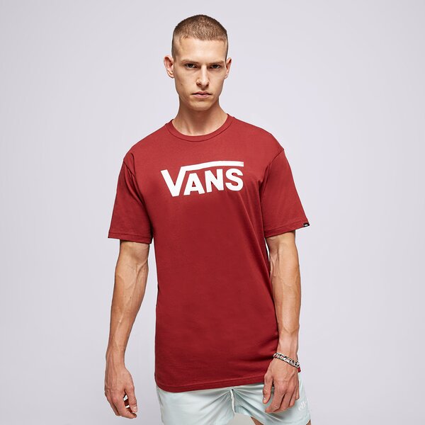 Vīriešu t krekli VANS T-SHIRT MN VANS CLASSIC SYRAH-WHITE vn000gggbwd1 krāsa bordo