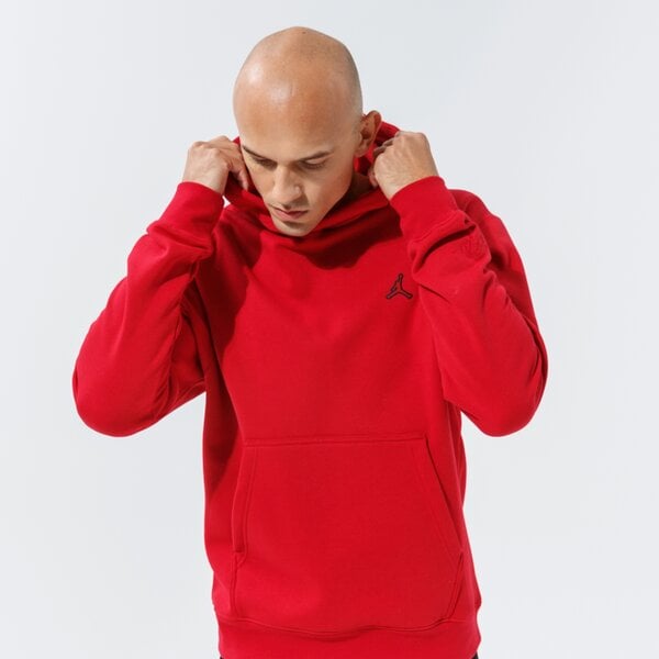 Vīriešu džemperis JORDAN  DŽEMPERIS AR KAPUCI    ESSENTIAL OVERHEAD HOODIE da9818-687 krāsa sarkana
