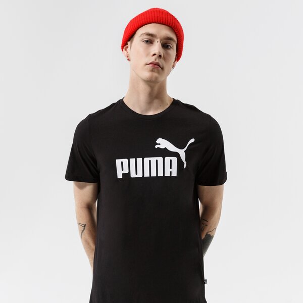 Vīriešu t krekli PUMA T-SHIRT ESS LOGO TEE - PUMA BLACK 58666601 krāsa melna