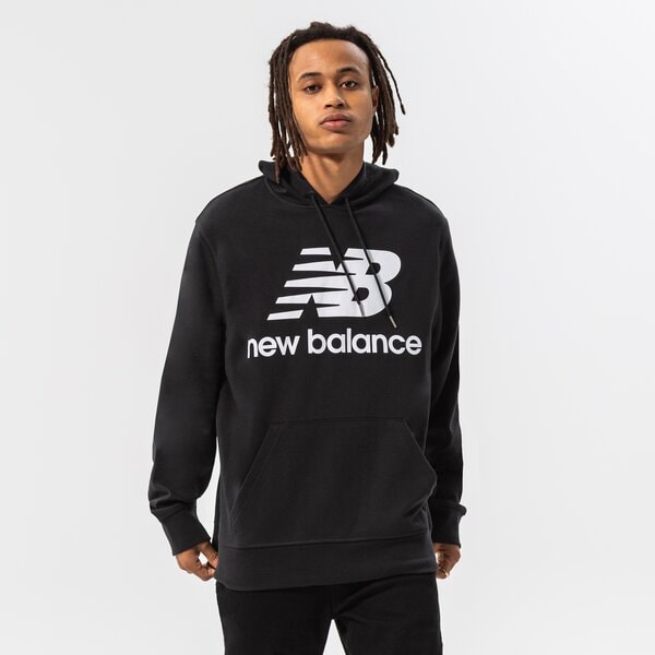 Vīriešu džemperis NEW BALANCE  DŽEMPERIS AR KAPUCI    CORE OVERHEAD HOODIE mt03558bk krāsa melna
