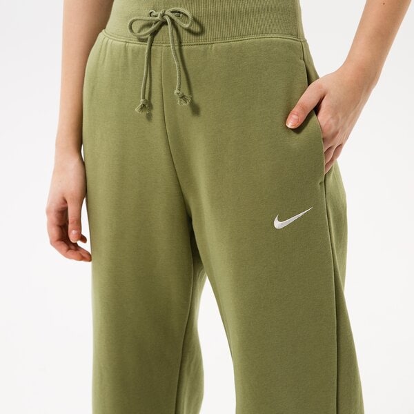 Sieviešu bikses NIKE BIKSES W NSW PHNX FLC HR PANT WIDE dq5615-334 krāsa zaļa