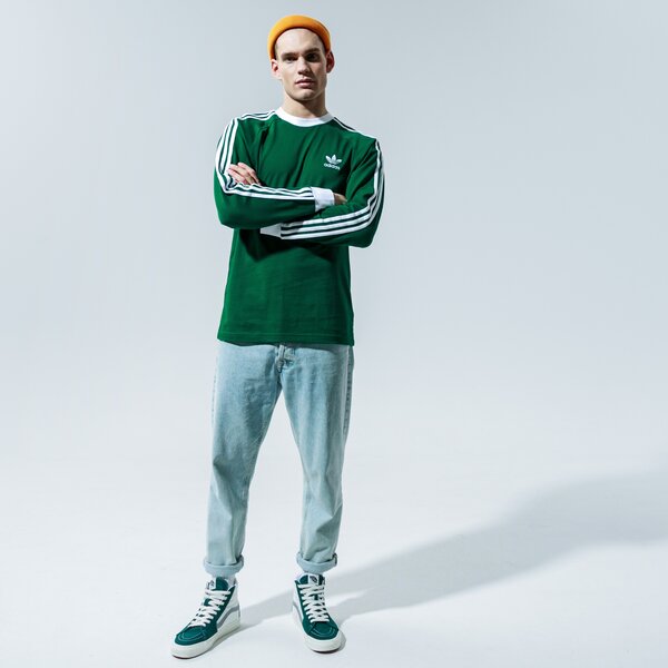 Vīriešu t krekli ADIDAS T-SHIRT 3-STRIPES LS T gd9937 krāsa zaļa