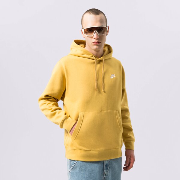 Vīriešu džemperis NIKE  DŽEMPERIS AR KAPUCI  SPORTSWEAR CLUB FLEECE bv2654-725 krāsa sinepju dzeltenā