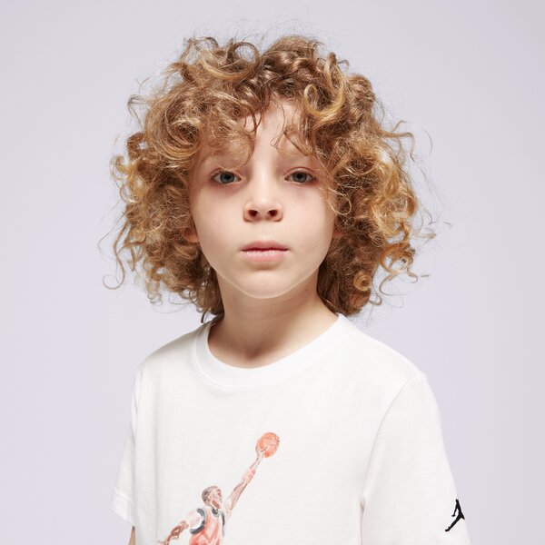 T krekli bērniem JORDAN T-SHIRT WATERCOLOR JUMPMAN S/S TEE BOY 95c900-001 krāsa balta