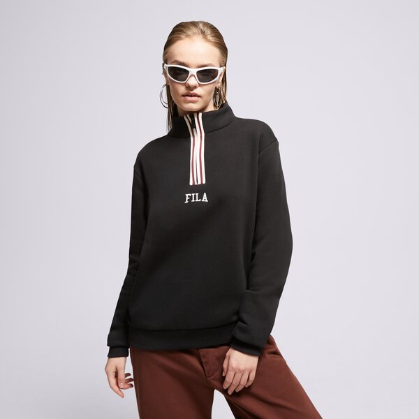 Sieviešu džemperis FILA DŽEMPERIS STRIPE 1/4 ZP BLK/PK devineblk krāsa melna