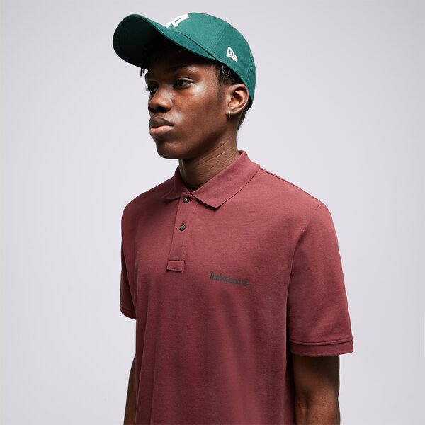 Vīriešu t krekli TIMBERLAND T-SHIRT SMALL LOGO PRINT POLO (REGULAR) tb0a5pgci301 krāsa bordo