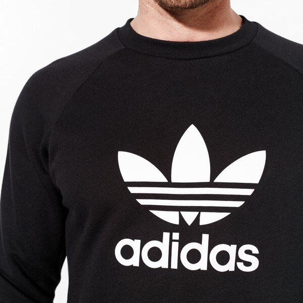 Vīriešu džemperis ADIDAS DŽEMPERIS TREFOIL CREW ADICOLOR cw1235 krāsa melna