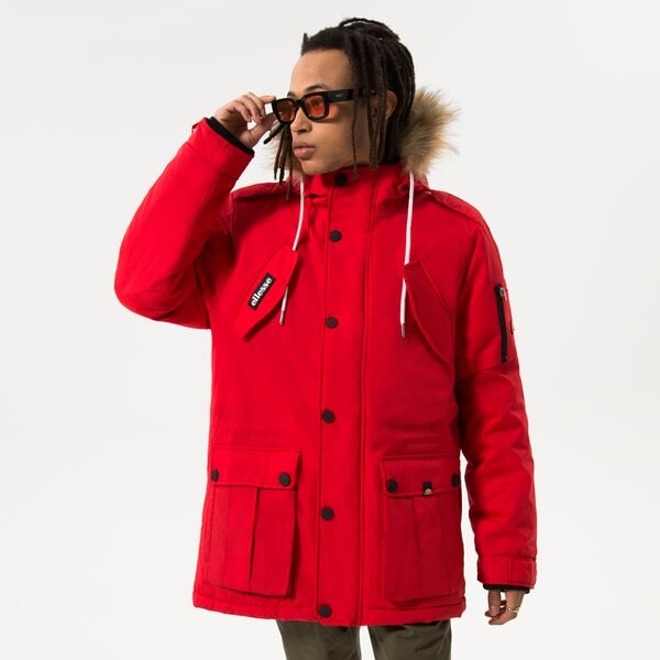 Ziemas jaka vīriešiem ELLESSE JAKA ZIEMAS BLIZZARD PARKA JACKET RED shl03704823 krāsa sarkana