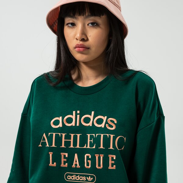 Sieviešu džemperis ADIDAS DŽEMPERIS CREW hl0046 krāsa zaļa