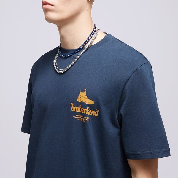 Vīriešu t krekli TIMBERLAND T-SHIRT SS BOOT LOGO TEE BOX tb0a6geh4331 krāsa tumši zila