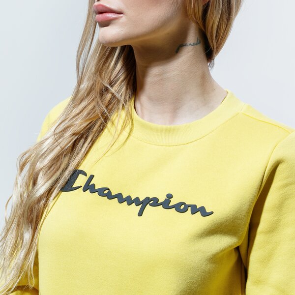 Sieviešu džemperis CHAMPION DŽEMPERIS CREWNECK SWEATSHIRT 113210ys087 krāsa sinepju dzeltenā