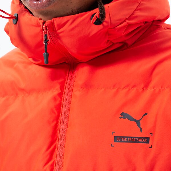 Ziemas jaka vīriešiem PUMA JAKA ZIEMAS BETTER SPORTSWEAR HOODED PUFFER 849331 26 krāsa sarkana