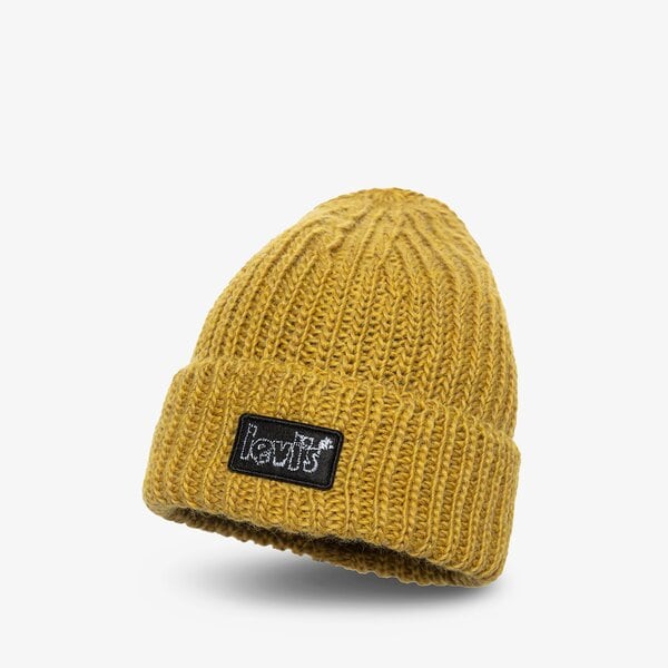 Sieviešu ziemas cepure LEVI'S CEPURE CHUNKY BEANIE d7257-0006 krāsa dzeltena