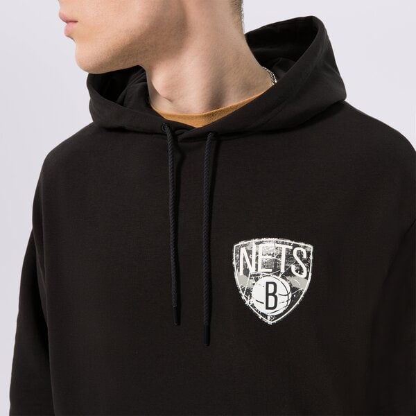 Vīriešu džemperis NEW ERA  DŽEMPERIS AR KAPUCI  INFILL TEAM LOGO NET BROOKLYN  60332148 krāsa melna