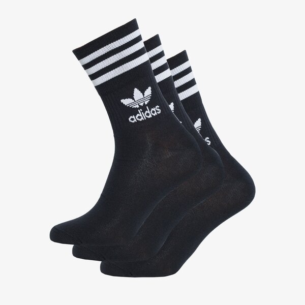 Sieviešu zeķes ADIDAS 3 PACK SOLID MID CREW SOCKS  gd3576 krāsa melna