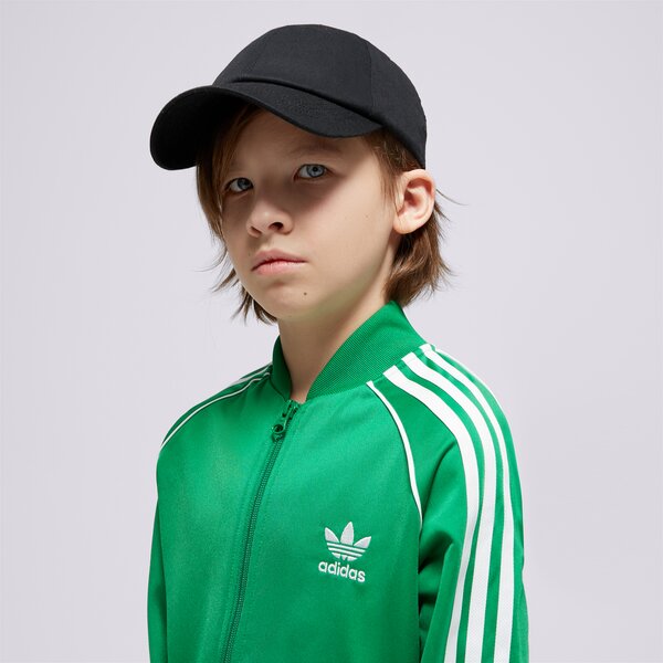 Džemperi bērniem ADIDAS DŽEMPERIS AR RĀVĒJSLĒDZĒJU  SST TRACK TOP BOY in4744 krāsa zaļa