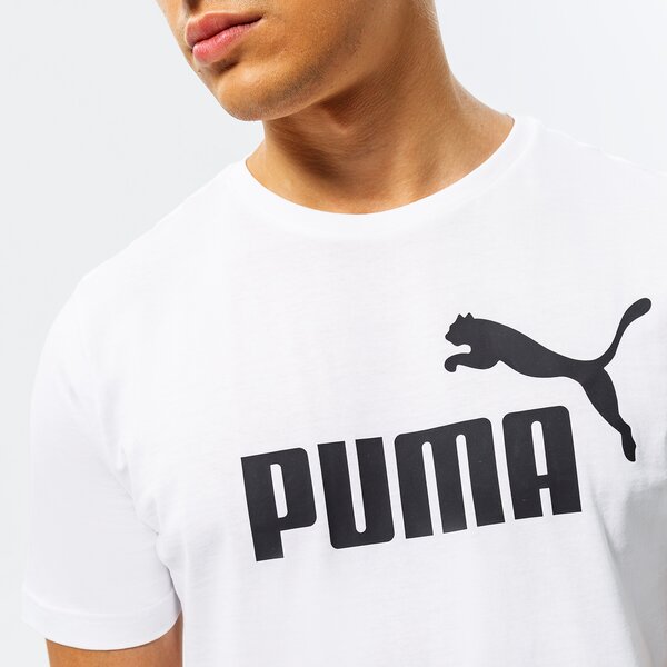 Vīriešu t krekli PUMA T-SHIRT ESS LOGO TEE 586666 02 krāsa balta