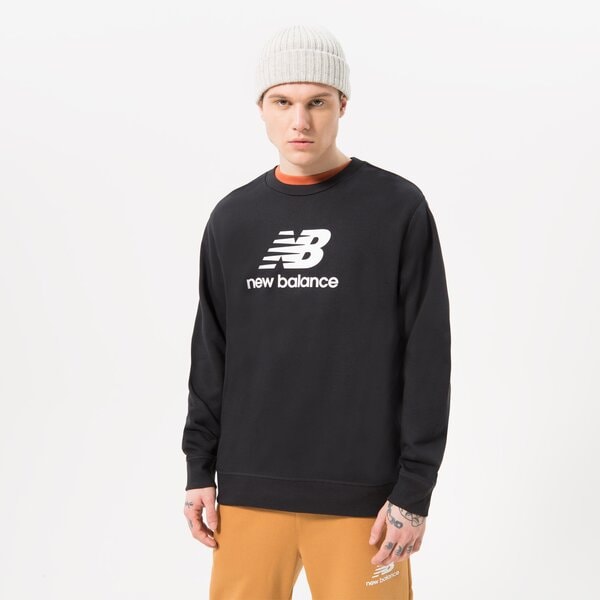 Vīriešu džemperis NEW BALANCE DŽEMPERIS NB ESSENTIALS LOGO CREW mt31538bk krāsa melna