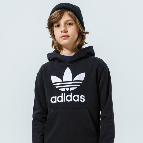 Džemperi bērniem ADIDAS TREFOIL HOODIE JUNIOR BOY dv2870 krāsa melna